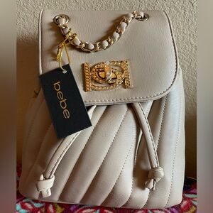 BEBE backpack purse - BRAND NEW
Beige
